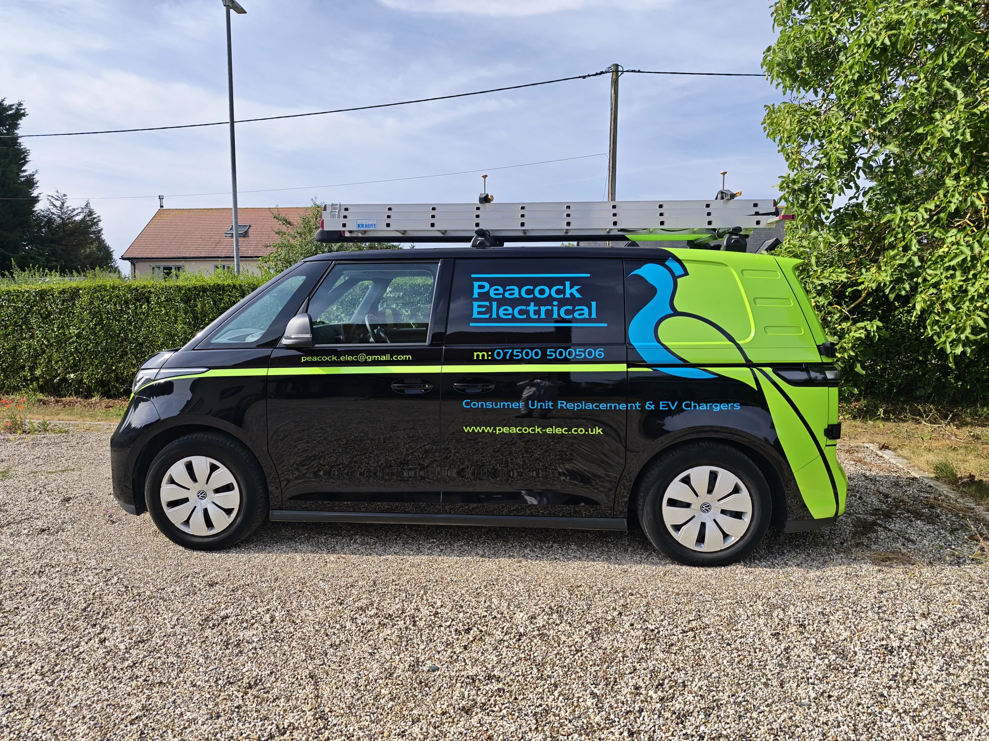 Peacock Electrical branded electric van